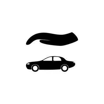 Hand over the car icon. Elements of insurance icon. Premium quality graphic Stock Illustration