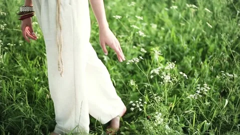 Hand over the flowers Stock Footage 132790742