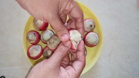 Hand over fruit testing Stock Footage 329261170