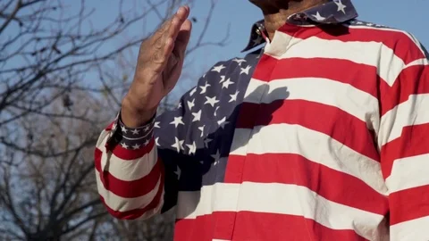 Hand over heart Stock Footage 125402718