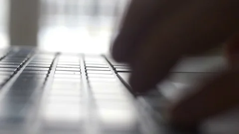 Hand over keyboard Video stock 71182287