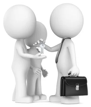 Hand over keys. Stock Illustration