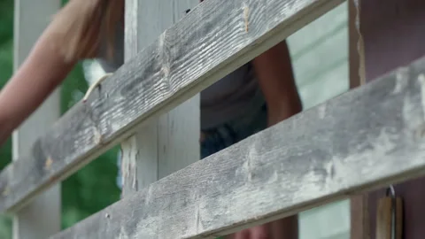 Hand with a paint brush Stock Footage 241934700