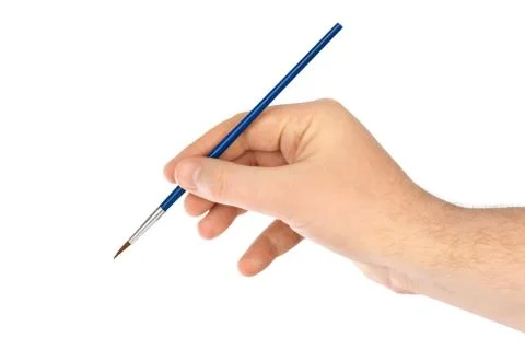 Hand with paintbrush Stock Photos