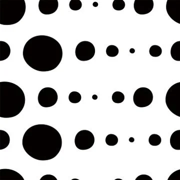 Hand-painted Aligned polka dot pattern variation Stock Illustration