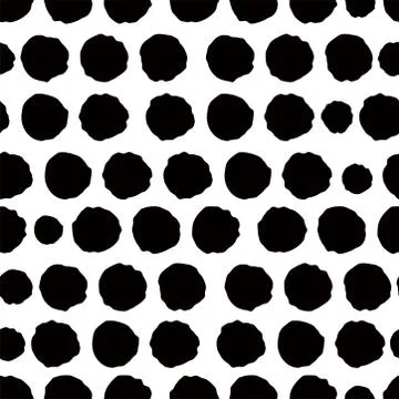 Hand-painted Aligned polka dot pattern variation Stock Illustration
