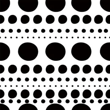 Hand-painted Aligned polka dot pattern variation Stock Illustration