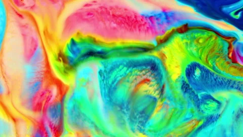 Hand Painted Background with Mixed Color Spreads and Swirls Texture 5 Stock Footage 321569046