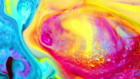 Hand Painted Background with Mixed Color Spreads and Swirls Texture 65 Stock Footage 326542146