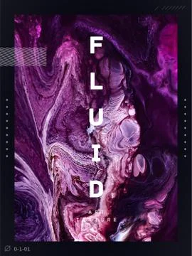 Hand painted background with mixed liquid purple, pink and violet red paints Stock Illustration