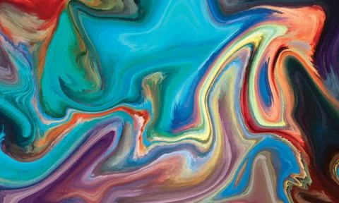 Hand painted background with mixed liquid Abstract fluid acrylic painting Stock Illustration