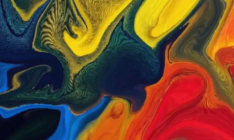 Hand painted background with mixed liquid Abstract fluid acrylic painting Stock Illustration