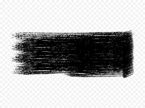 Hand-painted black ink brush stroke texture. Stock Illustration