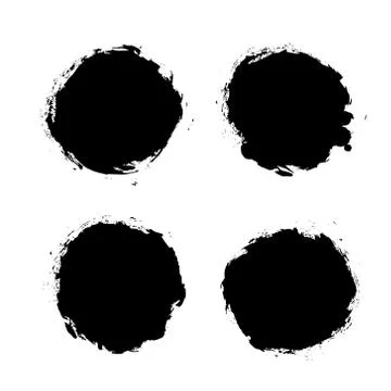 Hand painted black stain Stock Illustration