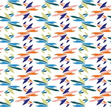 Hand Painted Bold Summer Bloom Floral Motif Seamless Pattern. Classic Blue Pink Illustration