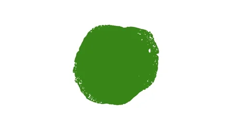 Hand-Painted Brush Circles Frame: colorful 動画素材 309258282