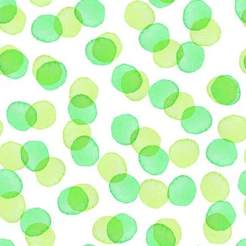 Hand Painted Brush Polka Dot Seamless Watercolor Pattern. Abstract watercolour Illustrazione stock
