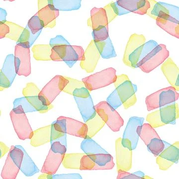 Hand Painted Brush Stroke Seamless Watercolor Pattern. Abstract watercolour Stock Illustration