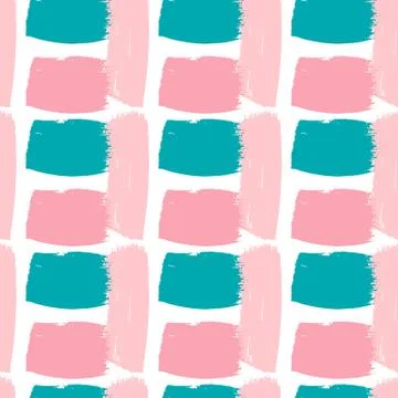 Hand painted brush strokes seamless pattern in pastel color palette. Abstract Stock Illustration