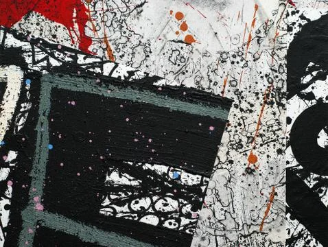 Hand painted collage Stock Illustration