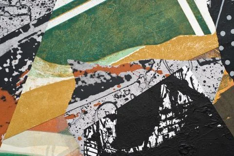 Hand painted collage Stock Illustration