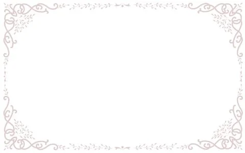 Hand-painted decorative frame in subdued colors. Stock Illustration