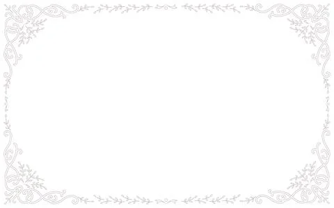 Hand-painted decorative frame in subdued colors. Stock Illustration