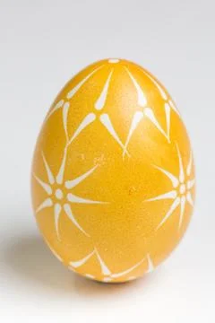 Hand painted easter eggs on white Stock Photos