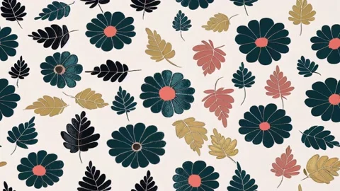 Hand Painted Fall Themed Digital Paper Video stock 215464976