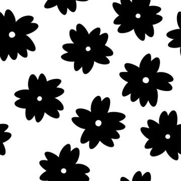 Hand-painted flower pattern variation Stock Illustration