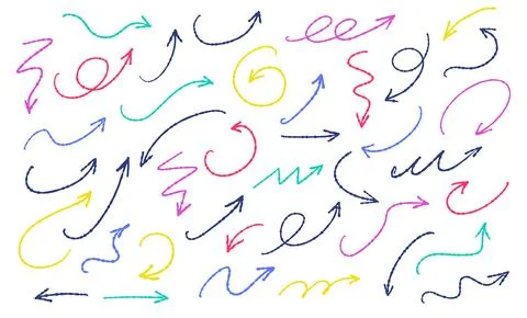 Hand painted, Hand Drawn set. Stock Illustration