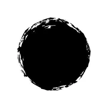Hand painted ink blob. Stock Illustration