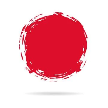 Hand painted ink circle Stock Illustration
