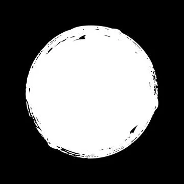 Hand painted ink circle Stock Illustration