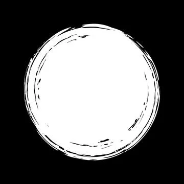 Hand painted ink circle Stock Illustration