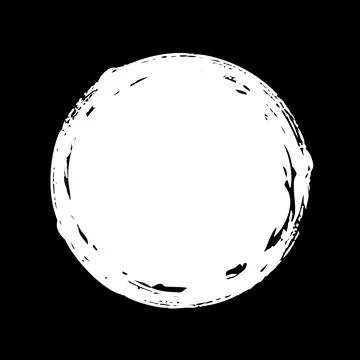 Hand painted ink circle Stock Illustration