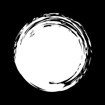 Hand painted ink circle Illustrazione stock