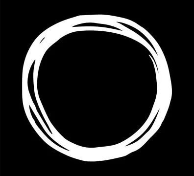 Hand painted ink circle Stock Illustration