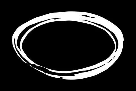 Hand painted ink circle Stock Illustration