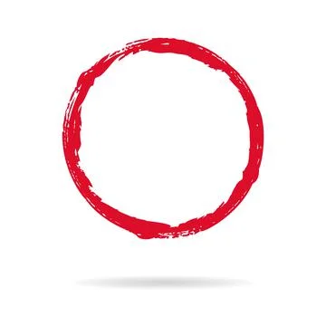 Hand painted ink circle isolated on white background Stock Illustration
