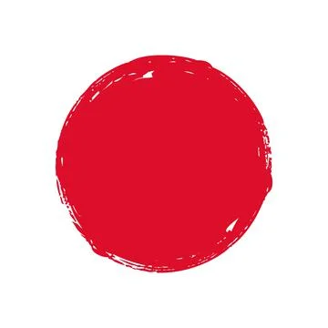 Hand painted ink circle isolated on white background Illustrazione stock