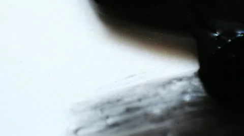 Hand painted ink stop motion, close up Stock Footage 21808792