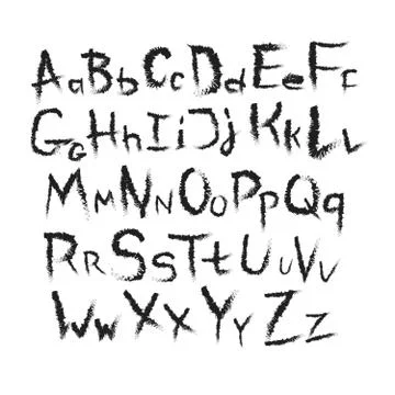 Hand painted letters Stock Illustration