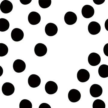 Hand-painted polka dot pattern variation Stock Illustration