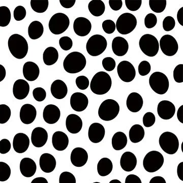 Hand-painted polka dot pattern variation Stock Illustration