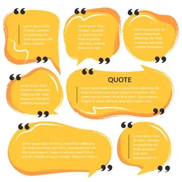 Hand painted quote box frame collection Stock Illustration