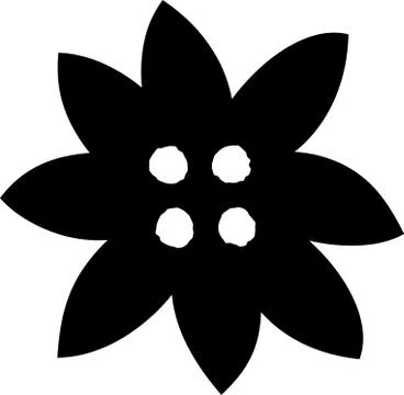 Hand-painted simple flower shape variation Stock Illustration