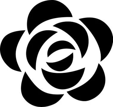 Hand-painted simple flower shape variation Stock Illustration