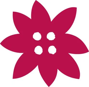 Hand-painted simple flower shape variation set.ai????? Stock Illustration