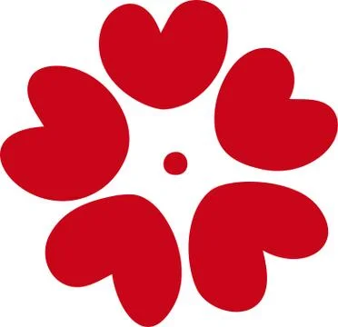 Hand-painted simple flower shape variation set.ai????? Stock Illustration